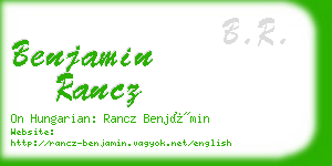 benjamin rancz business card